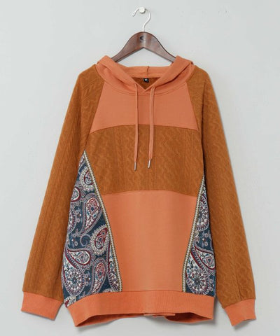 Vintage-Style Patchwork Hoodie for Men