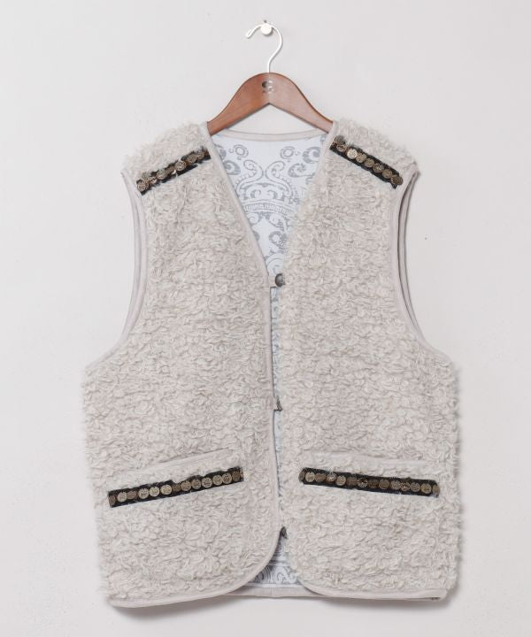 Reversible Faux Fur Vest by AMINA - Ametsuchi