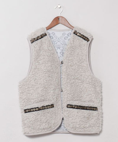 Reversible Faux Fur Vest by AMINA - Ametsuchi