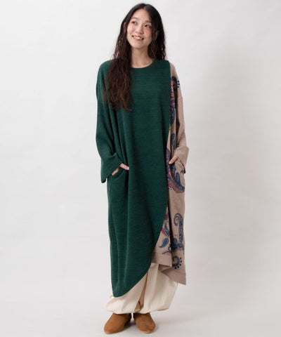Paisley Layered-Look Panel Dress