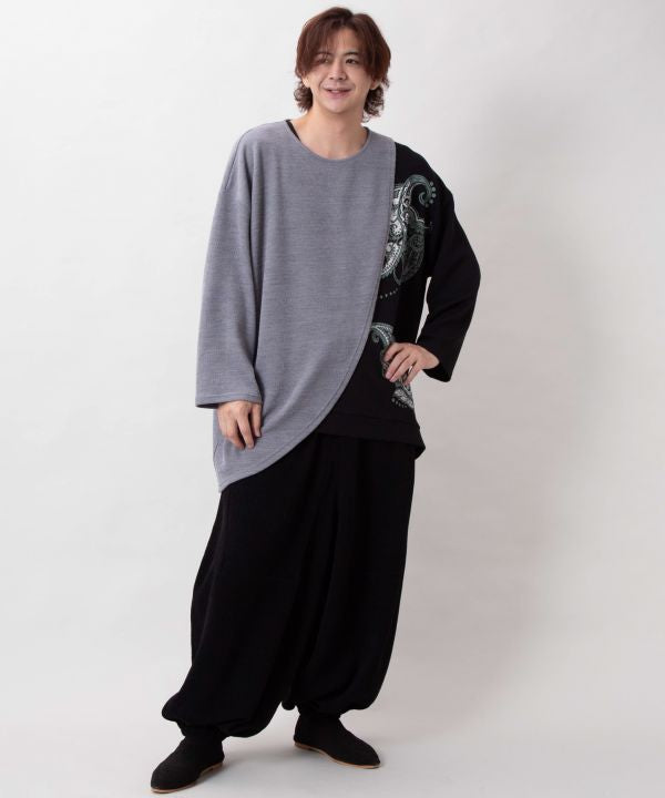 Men's Paisley Layered-Look Panel Top