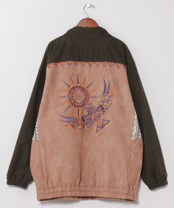 Men's Embroidered Patchwork Jacket