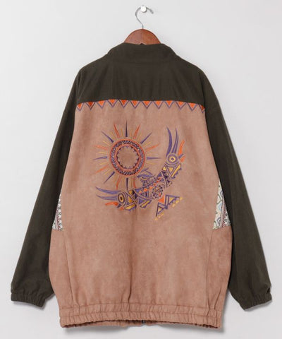Men's Embroidered Patchwork Jacket