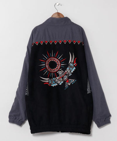 Men's Embroidered Patchwork Jacket