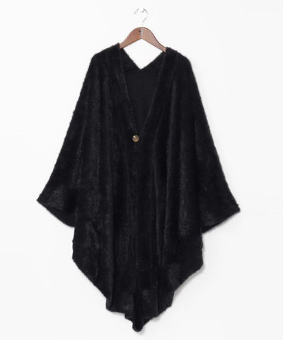 Soft Fluffy Shaggy Cardigan by AMINA - Ametsuchi