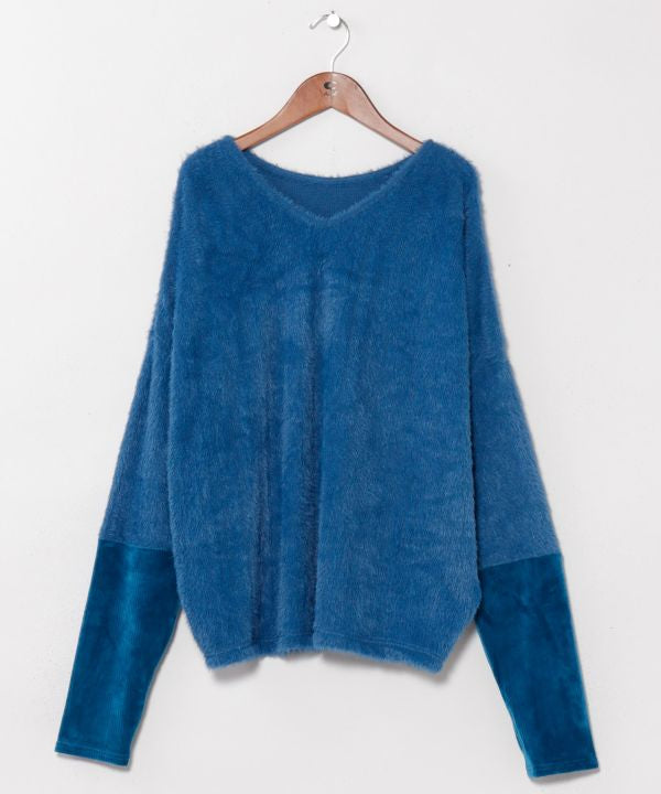 Shaggy Two Way Neck Top by AMINA - Ametsuchi