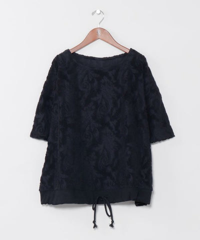 Paisley Pile Drawstring Top by AMINA - Ametsuchi