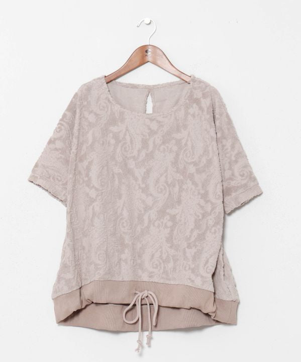 Paisley Pile Drawstring Top by AMINA - Ametsuchi