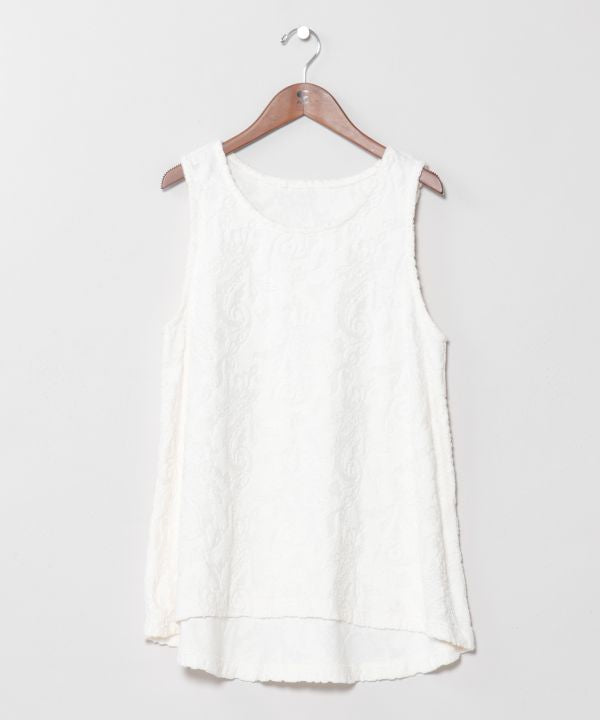Paisley Pile Fabric Tank Top