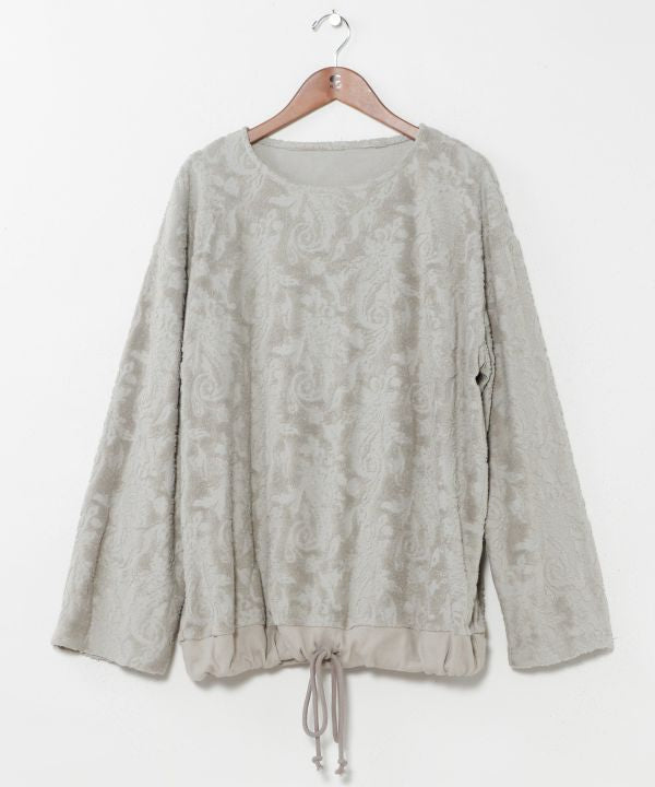 Paisley Pile Drawstring Top by AMINA - Ametsuchi