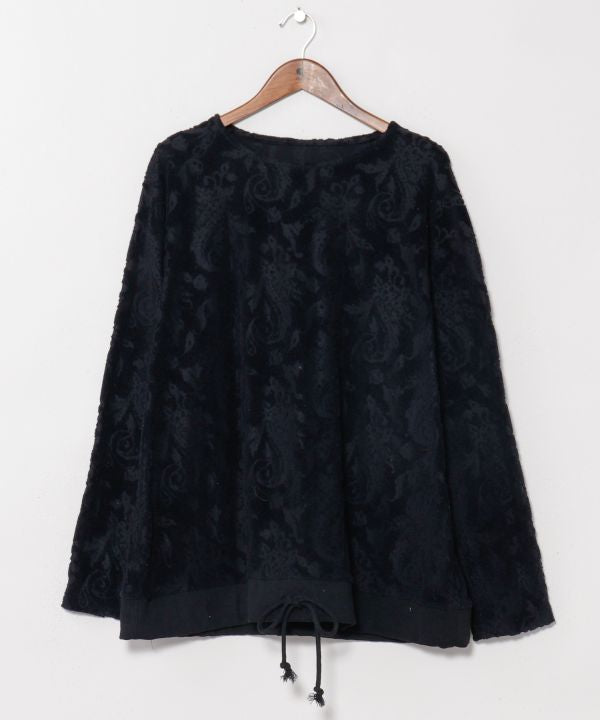 Paisley Pile Drawstring Top by AMINA - Ametsuchi