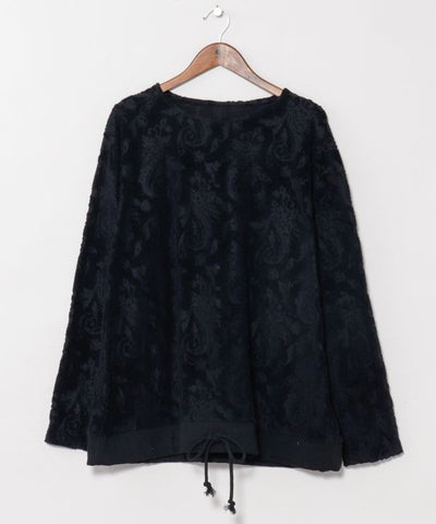 Paisley Pile Drawstring Top by AMINA - Ametsuchi