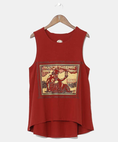 Match Incense Graphic Tank Top by AMINA - Ametsuchi