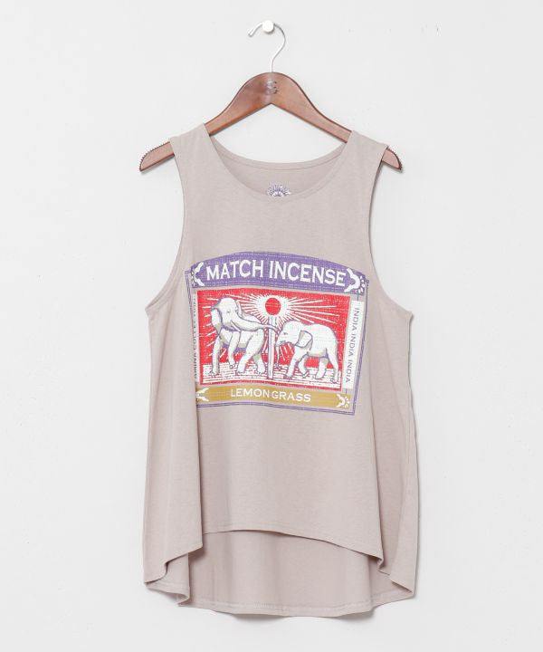 Match Incense Graphic Tank Top by AMINA - Ametsuchi