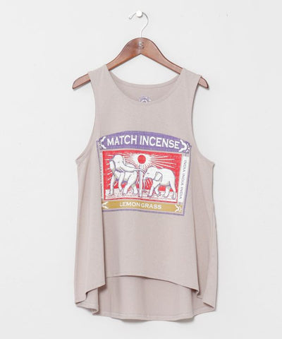 Match Incense Graphic Tank Top by AMINA - Ametsuchi