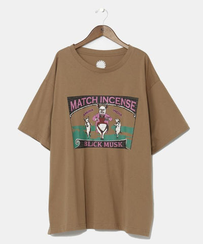 Match Incense Graphic T-shirt - XL by AMINA - Ametsuchi
