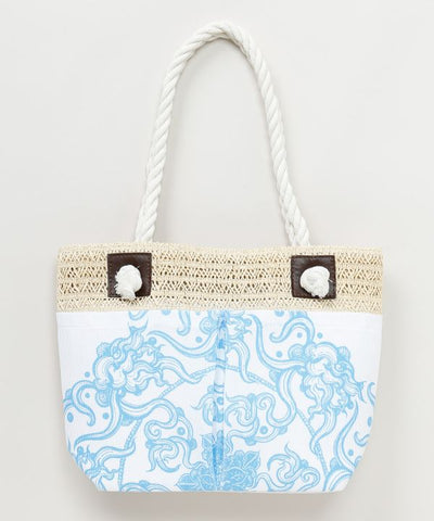 AMINA x VORRUK Lotus Motif Tote Bag by AMINA - Ametsuchi