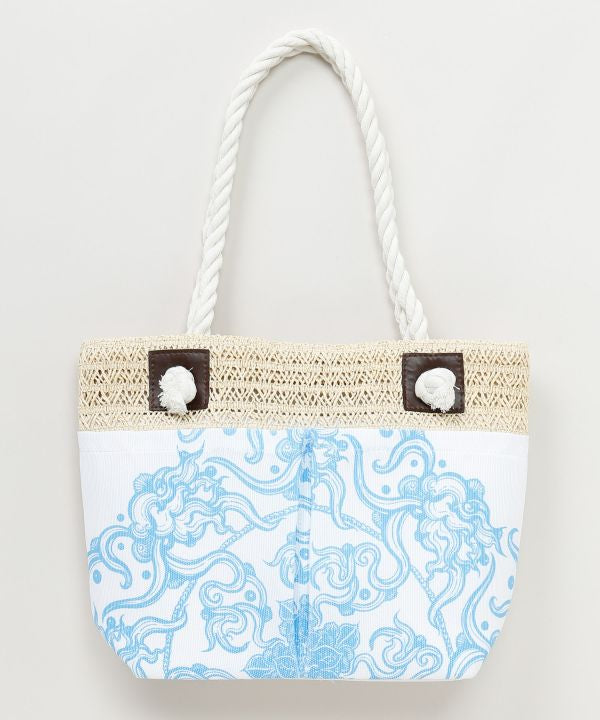 AMINA x VORRUK Lotus Motif Tote Bag by AMINA - Ametsuchi
