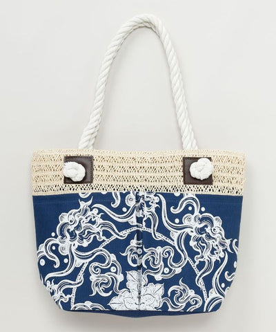 AMINA x VORRUK Lotus Motif Tote Bag by AMINA - Ametsuchi