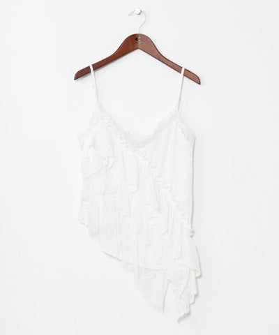 Asymmetrical Textile Layered Top Tops by AMINA - Ametsuchi