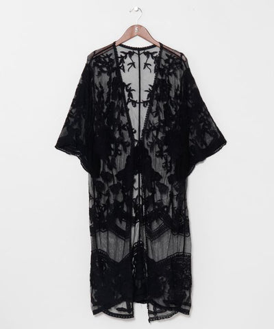 Floral Embroidered Lace Cardigan