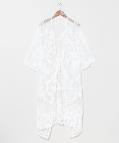 Floral Embroidered Lace Cardigan