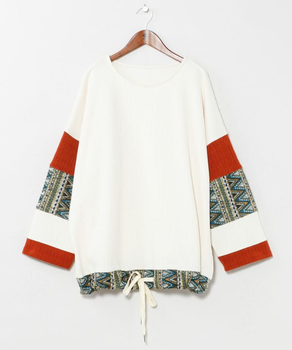 Geometric Pattern Patchwork Top