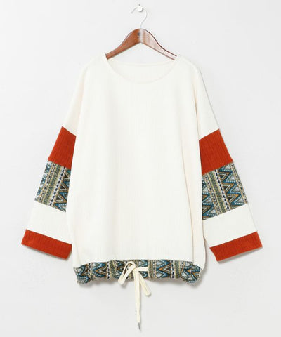 Geometric Pattern Patchwork Top