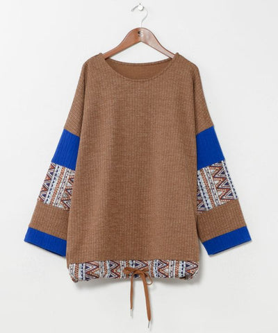 Geometric Pattern Patchwork Top