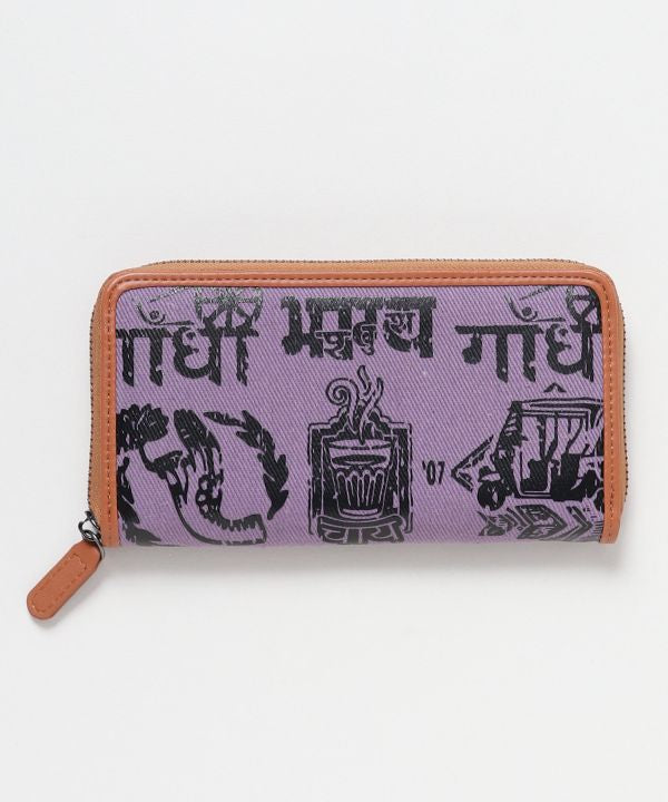 Folk Art Graphic Long Wallet