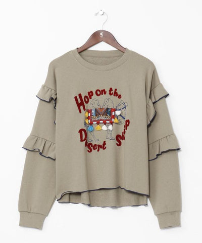 荷葉邊袖運動衫