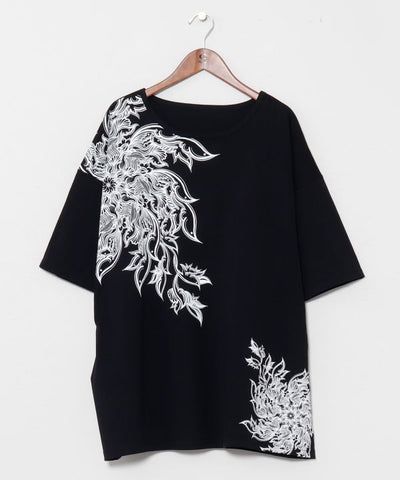 AMINA x VORRUK Asymmetrical Print T-Shirt by AMINA - Ametsuchi