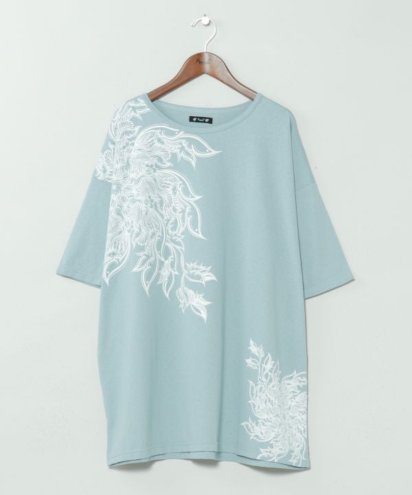 AMINA x VORRUK Asymmetrical Print T-Shirt by AMINA - Ametsuchi