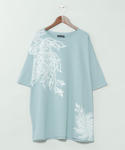 AMINA x VORRUK Asymmetrical Print T-Shirt by AMINA - Ametsuchi