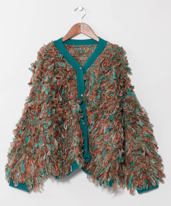 Colorful Loop Knit Cardigan