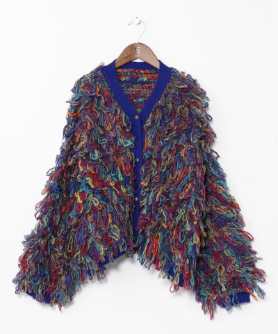 Colorful Loop Knit Cardigan