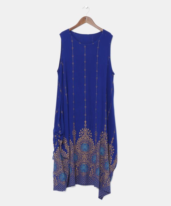 Rayon Crepe Sleeveless Dress by AMINA - Ametsuchi
