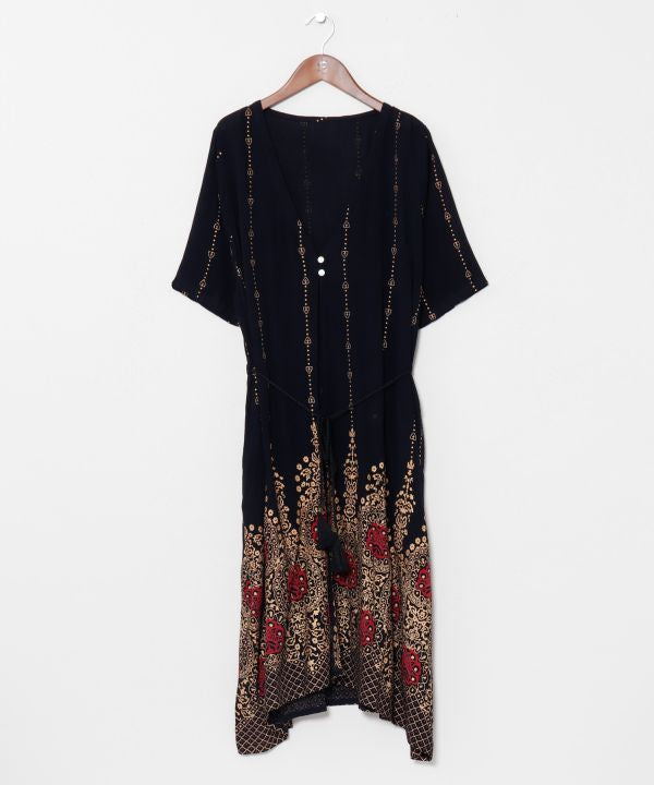UV Pprotection Rayon Crepe Kimono by AMINA - Ametsuchi