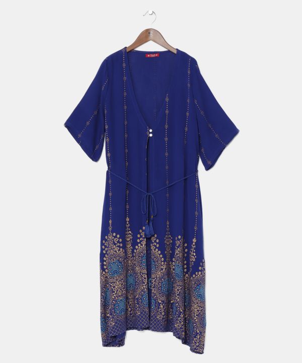 UV Pprotection Rayon Crepe Kimono by AMINA - Ametsuchi