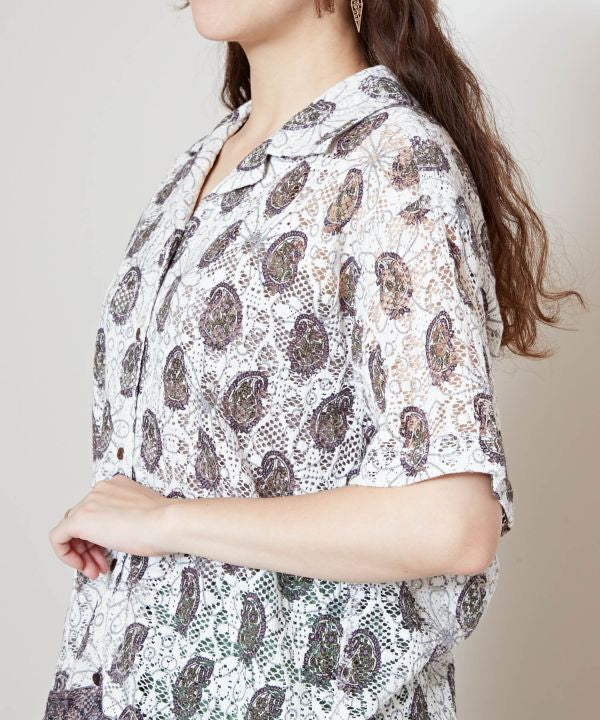 Lace Shirt Sleeve Shirt