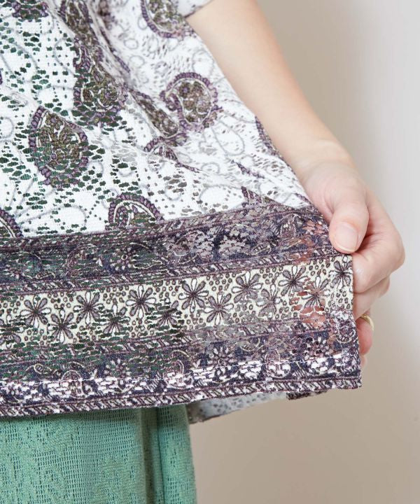 Lace Shirt Sleeve Shirt