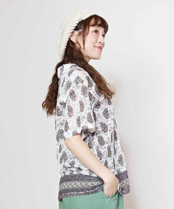 Lace Shirt Sleeve Shirt