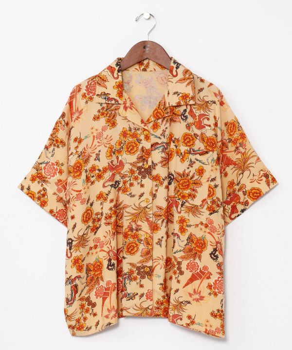 Songkran Calavera Rayon Shirt Tops by AMINA - Ametsuchi