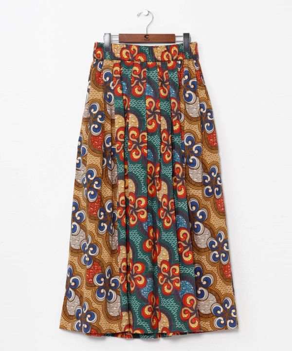 Kitenge Patchwork Pattern Voluminous Skirt