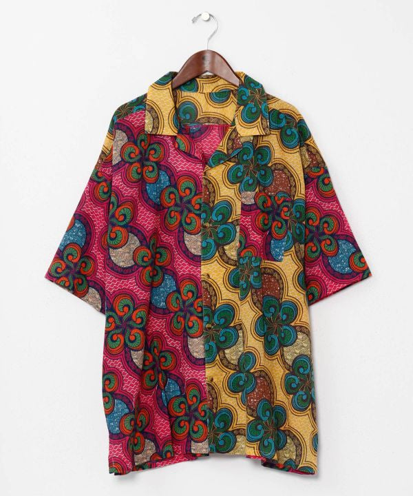 Kitenge Patchwork Pattern Cotton Shirt