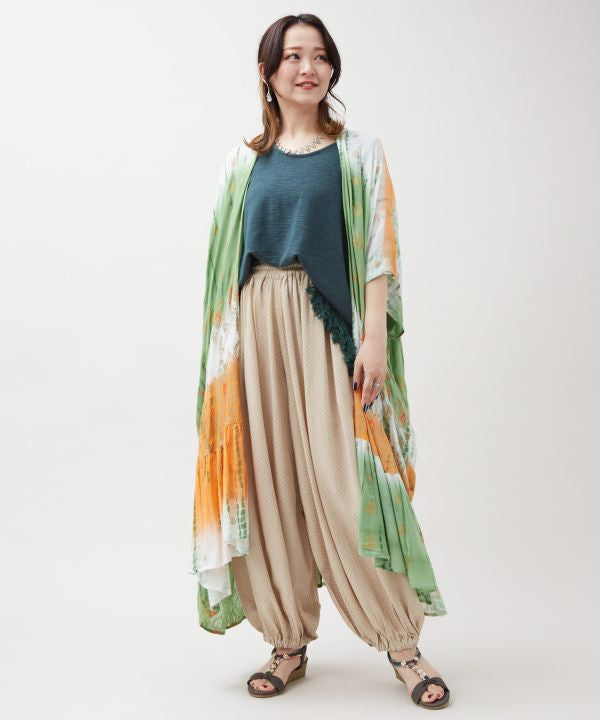 Dobby Check Wide Pants by AMINA - Ametsuchi