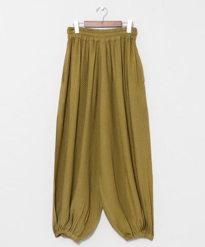 Dobby Check Wide Pants by AMINA - Ametsuchi