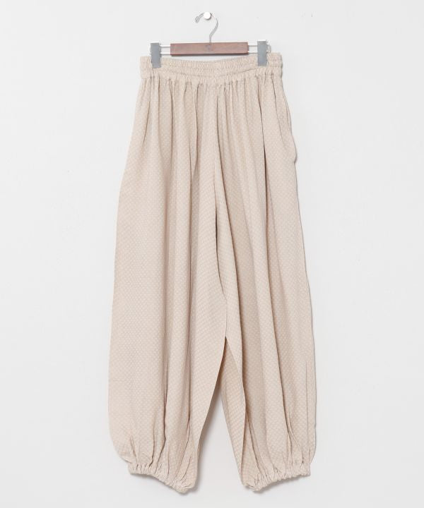 Dobby Check Wide Pants