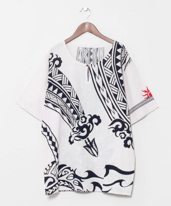 Amina x Yosuke Menehune Rainbow Cotton Top by AMINA - Ametsuchi