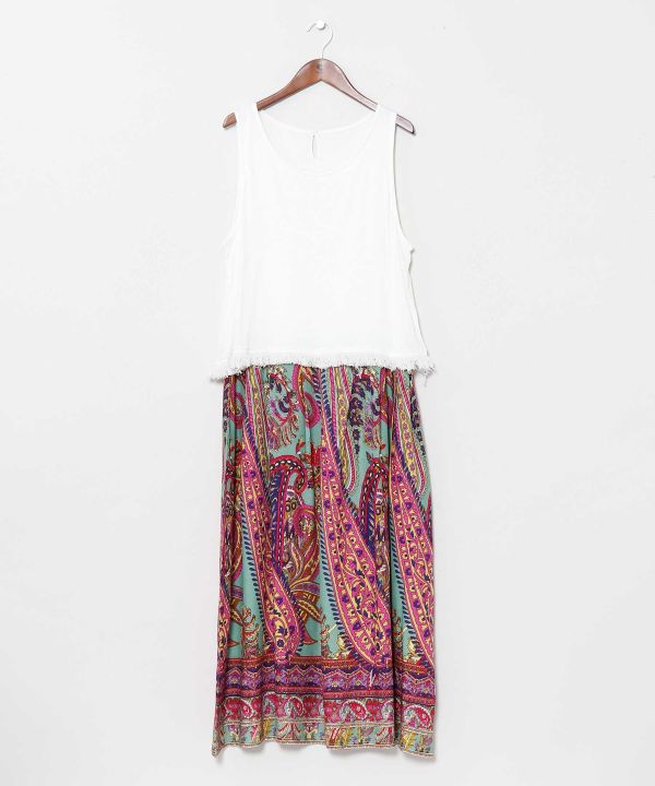 Paisley Rayon Layered Dress Set